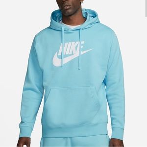 Nike blue fleece hoodie sweatshirt sweater top